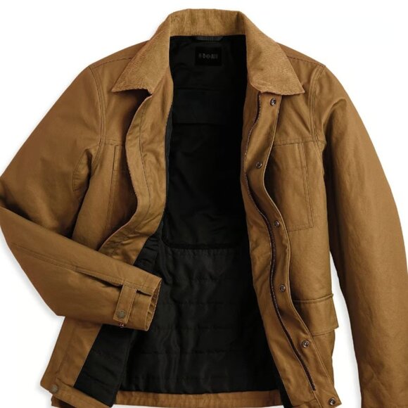 Harley-Davidson Mesa ADV Waxed Cotton Canvas Riding Jacket Size L Gold NEW - Picture 1 of 8